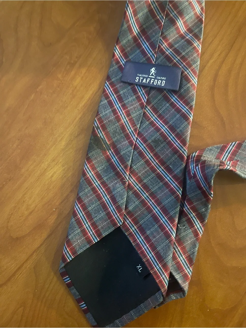Stafford Red and Blue Diagonal Stripe Tie